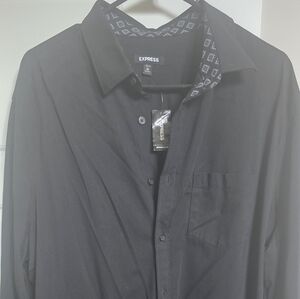 Express Men's Black Button Down Shirt